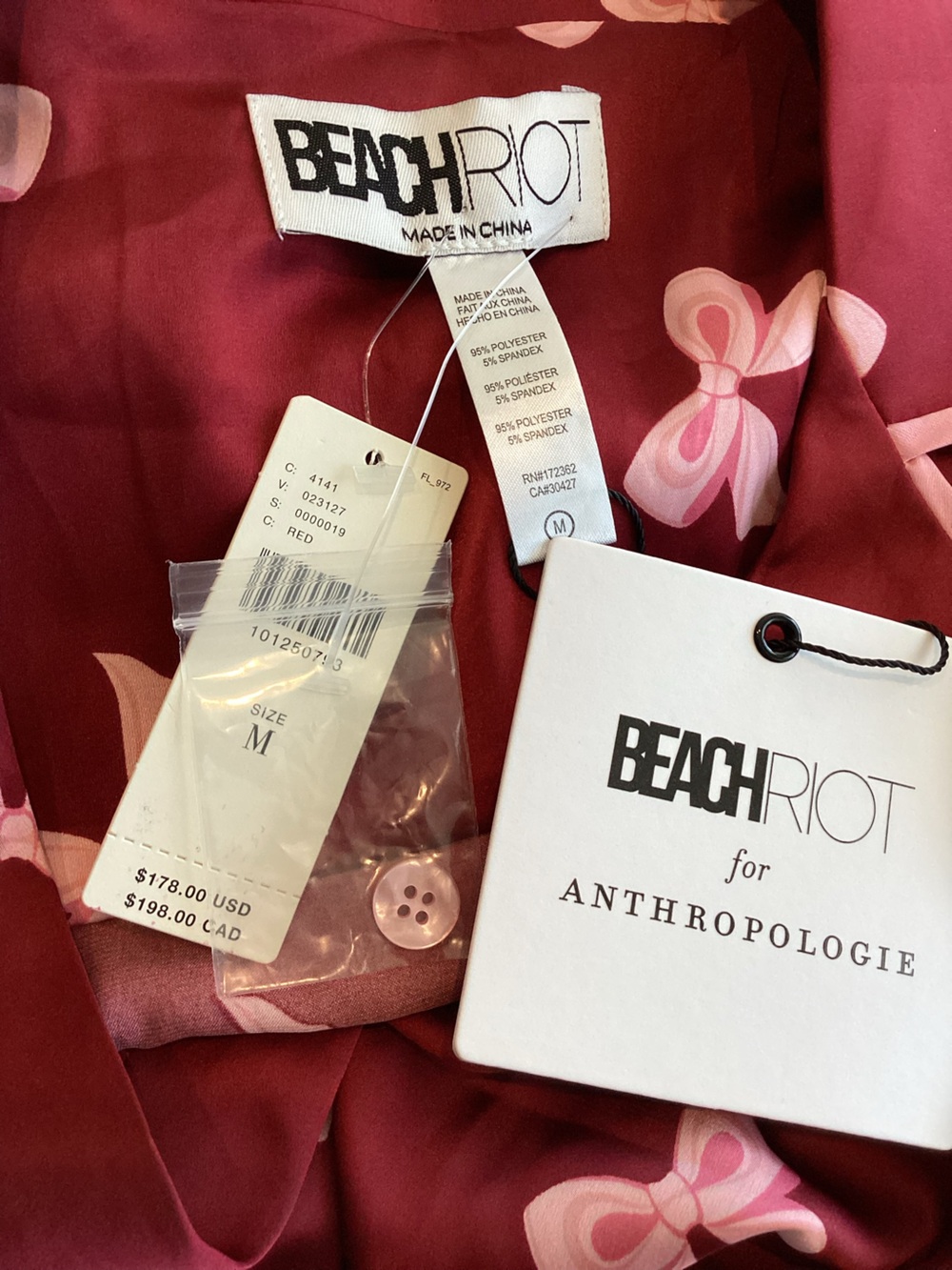 Anthropologie Pajama Set Beach Riot Livy Top and Connie Sleep Pants New Medium - Picture 7 of 8